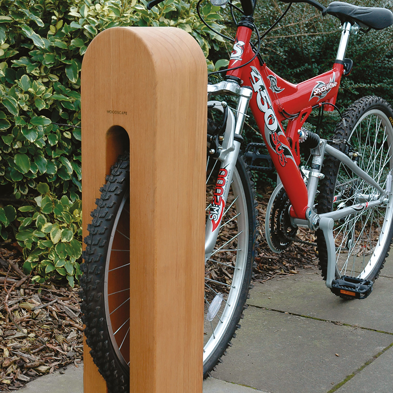 hardwood bollard cycle stand