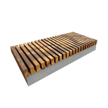 Hardwood wall seat by Woodscape