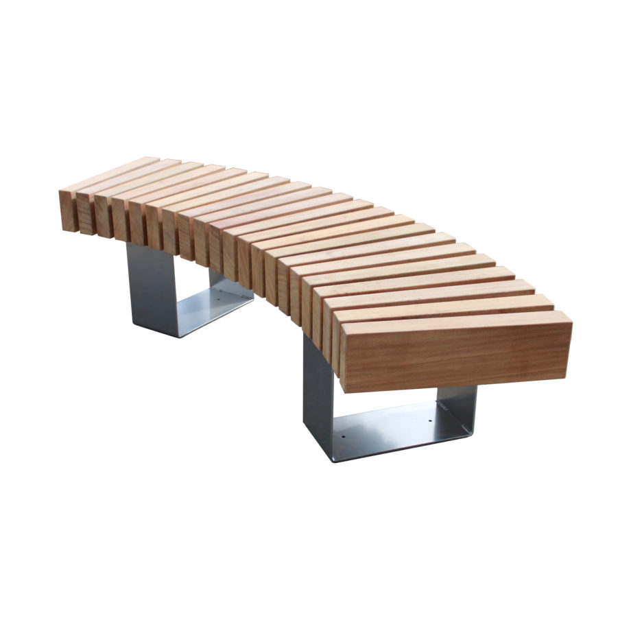 Woodscape Hardwood Clifton Bench : Backless Curved