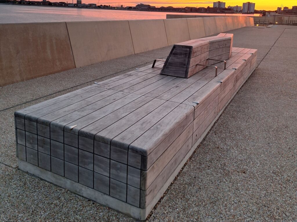 Bespoke timber seating with a view