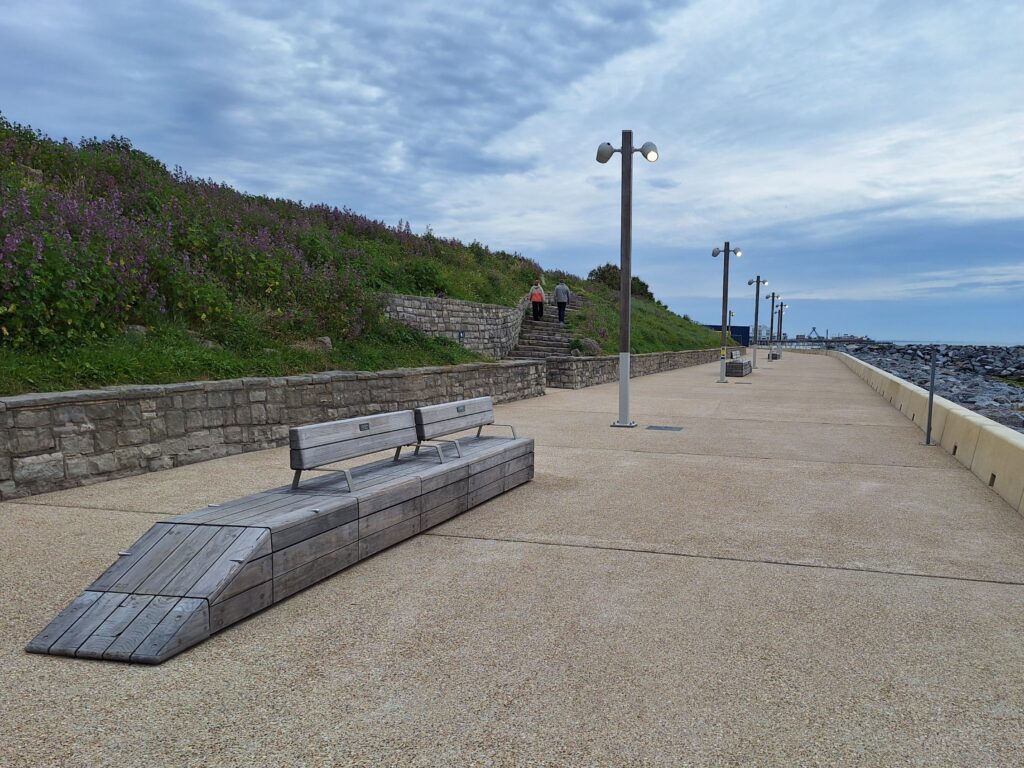 Bespoke hardwood seating with a view